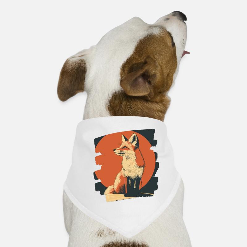 Fuchs Retro Hunde-Bandana