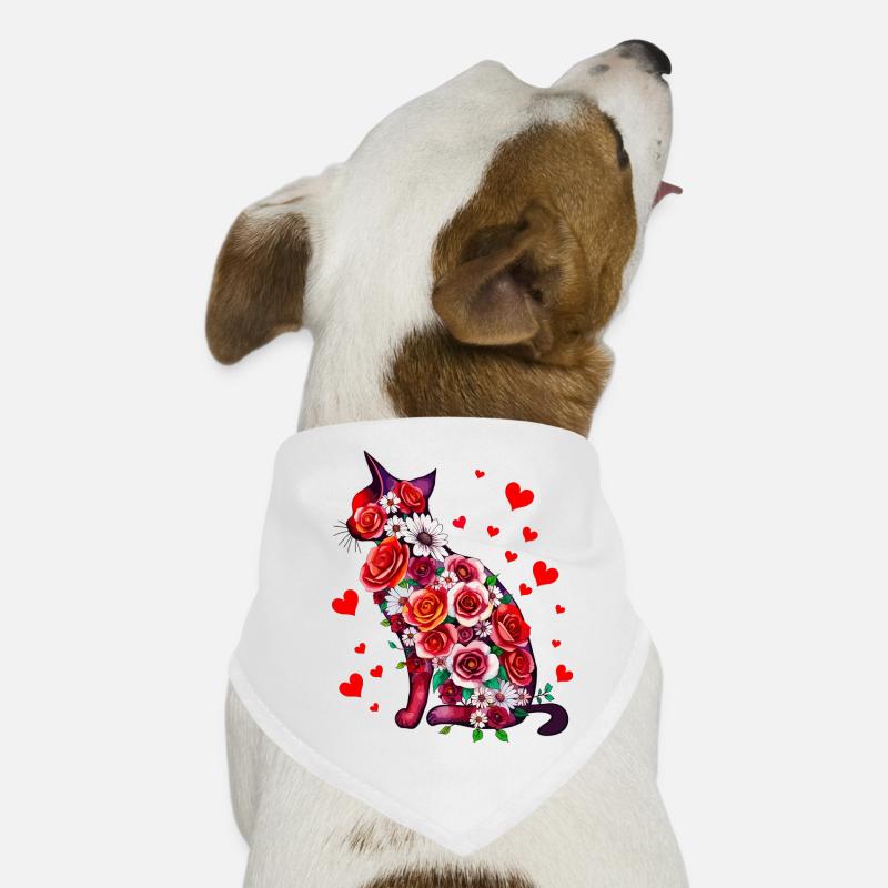 Fleurs Chat Bandana pour chien