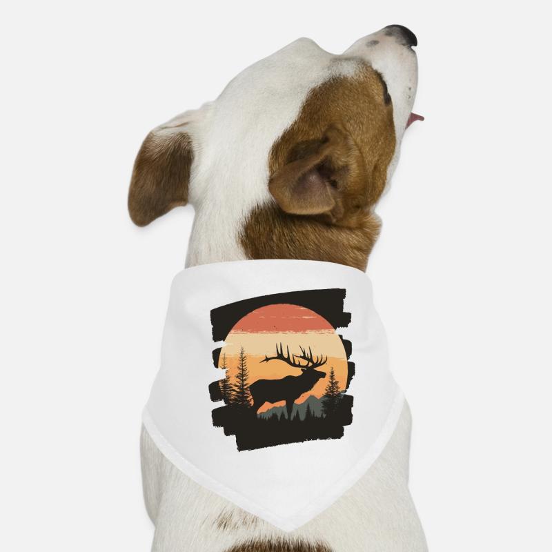 Elch Retro Hunde-Bandana