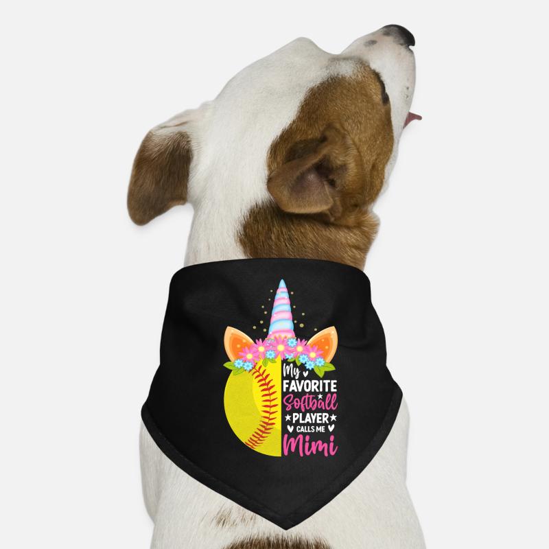 Ma joueuse de softball préférée m’appelle Mimi Bandana pour chien