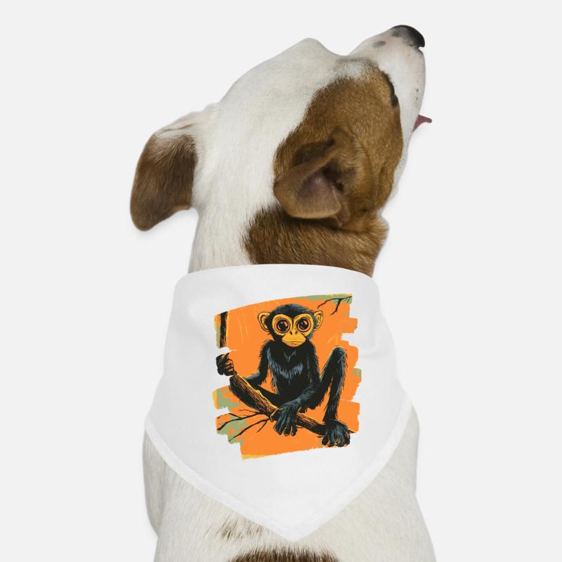 Spinnenaffe Retro Hunde-Bandana
