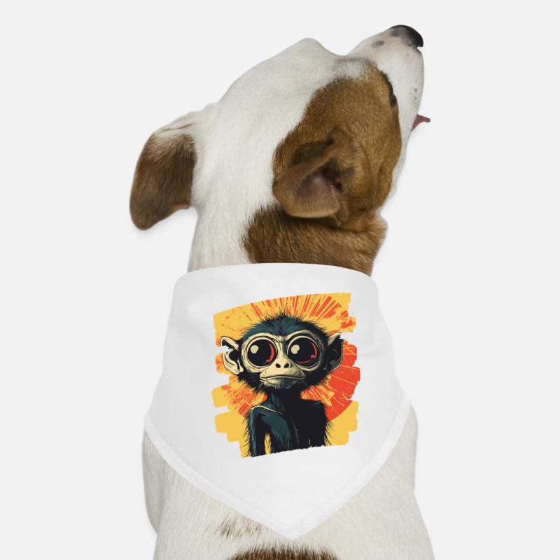 Spider Monkey Retro Dog Bandana