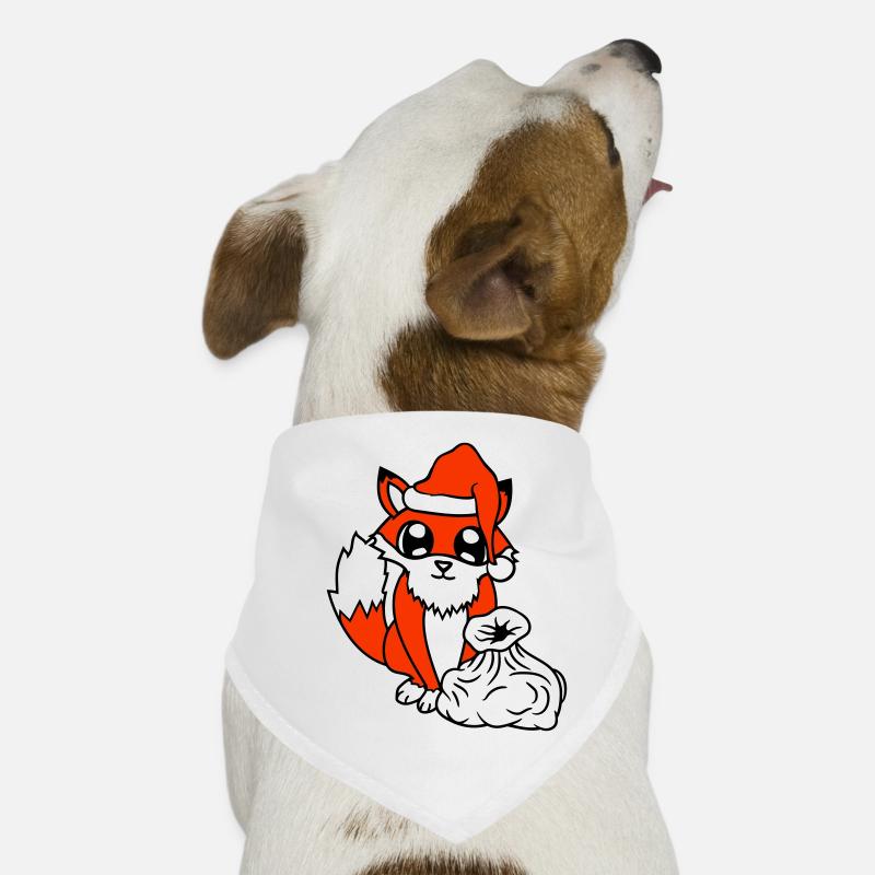 Renard roux Père Noël Cadeau de Noël Bandana pour chien