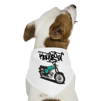 S51 (türkis) // Illustration - Hunde-Bandana - Weiß - Vorne