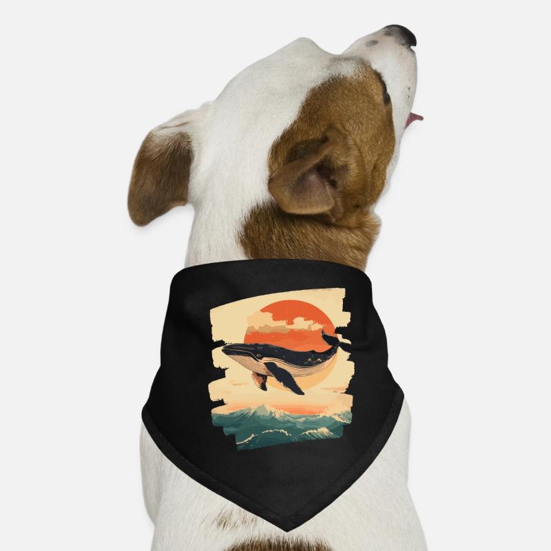 Whale Retro Dog Bandana