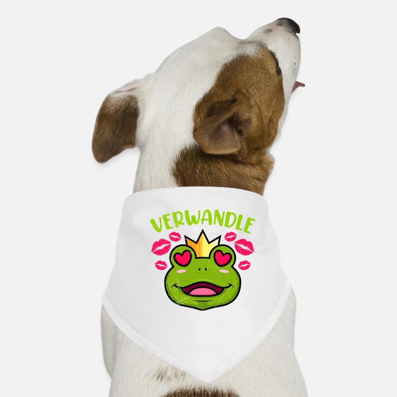 Froschkönig VERWANDLE MICH MIT EINEM KUSS Hunde-Bandana