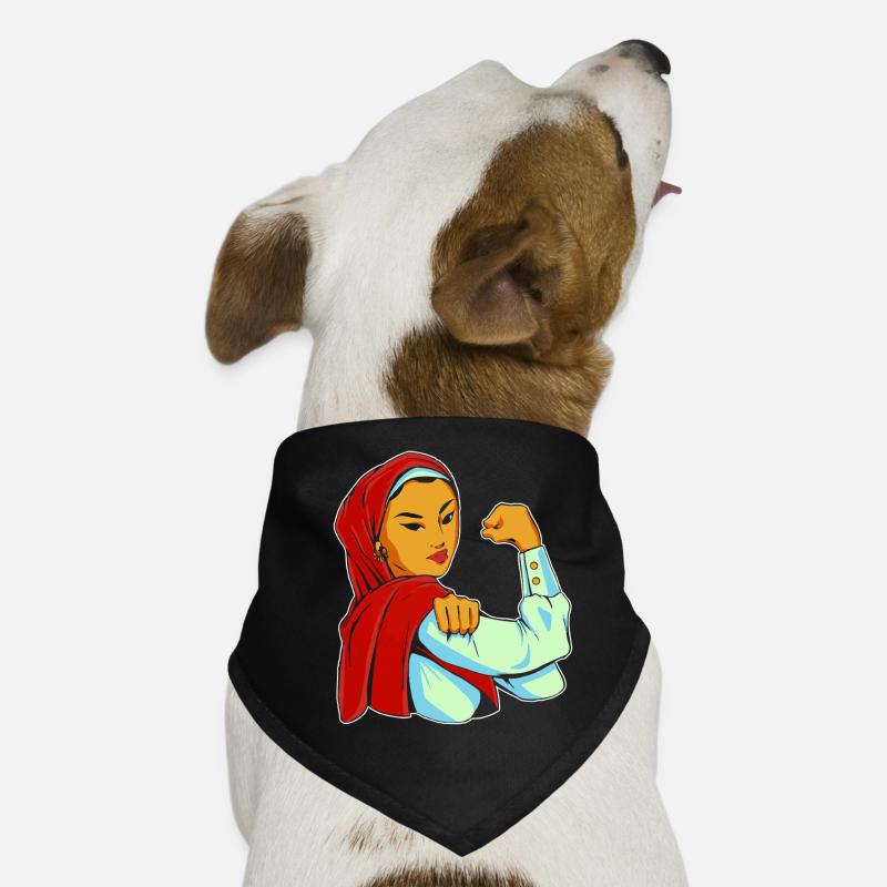 Frau mit Kopftuch Hunde-Bandana