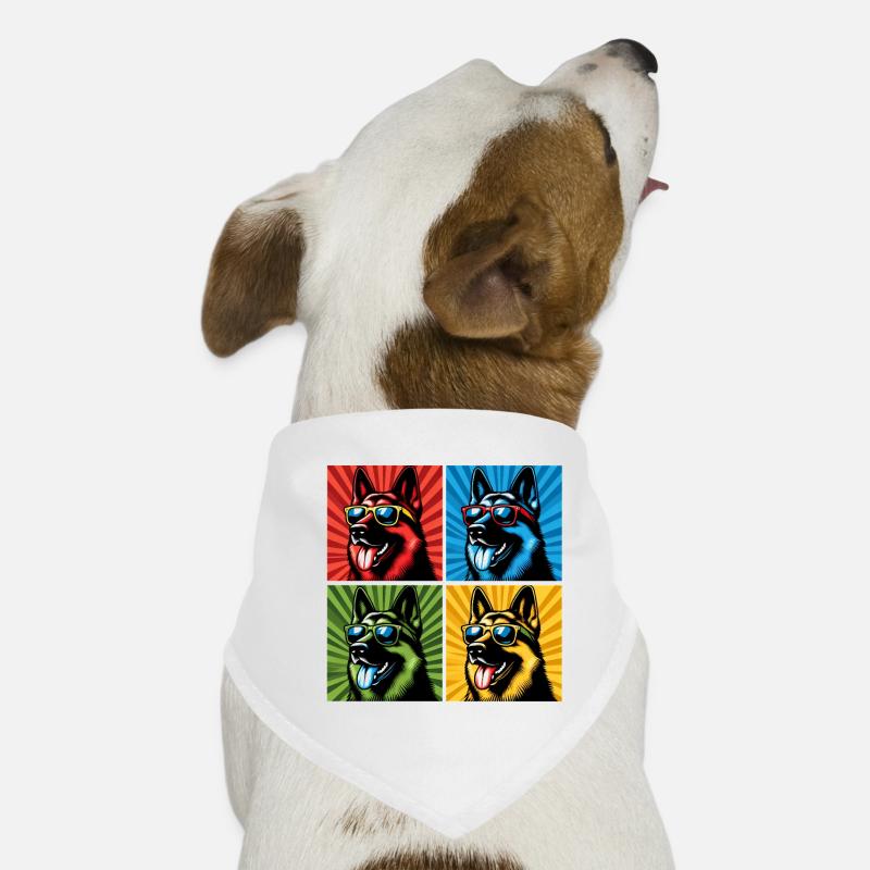 Shepherd's Pop Art Bear, Teddy, Biscuit, Waffles Dog Bandana