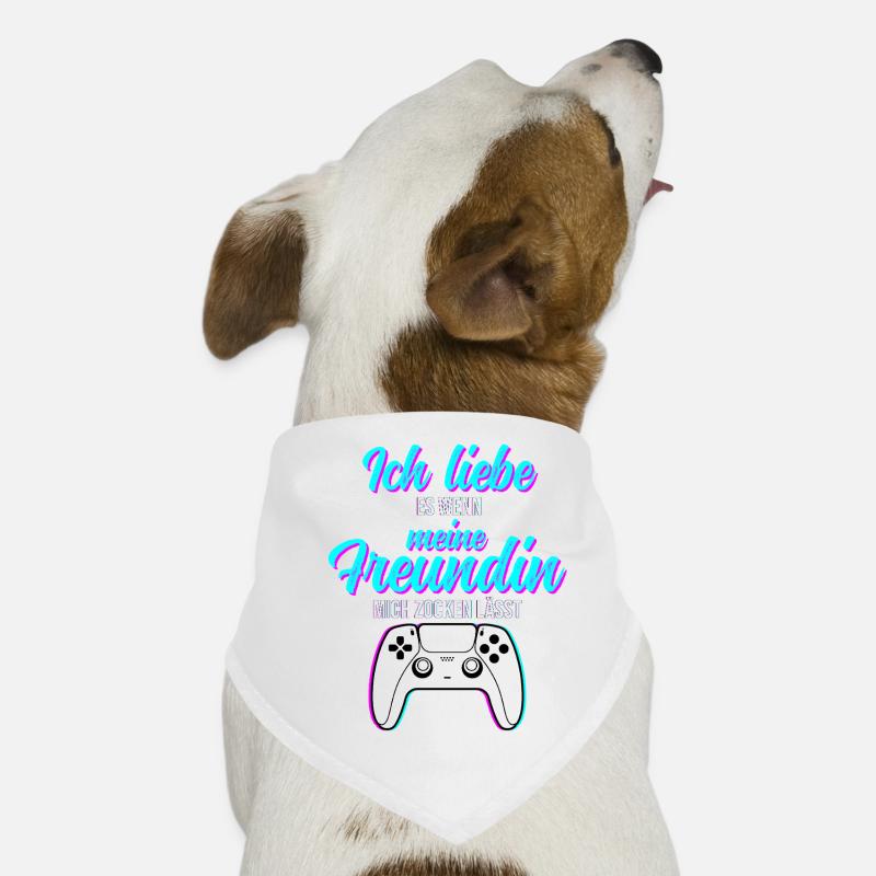 Gaming Love for Girlfriend - Funny Gift Idea Dog Bandana