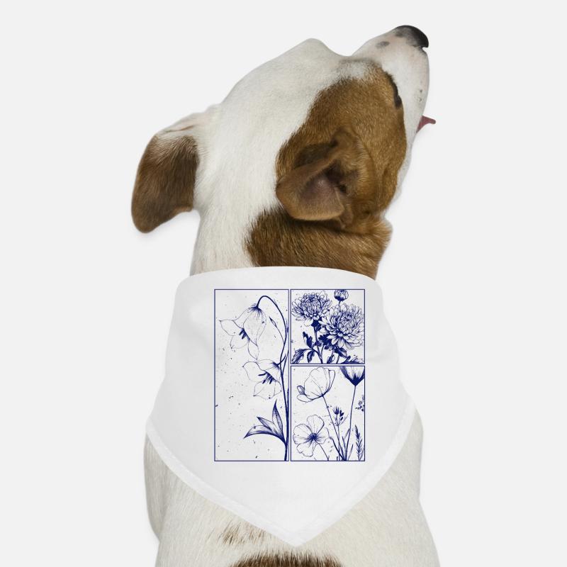 Blumen Chrysantheme Campanula Botanik Geschenk Hunde-Bandana