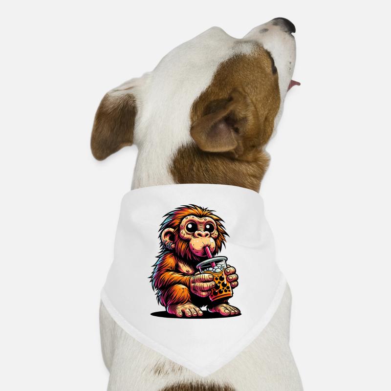Neanderthal Bubble Tea Dog Bandana