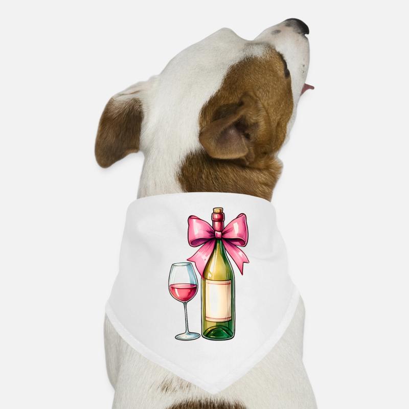 Coquette Bow Wine Drinker Pink Dog Bandana