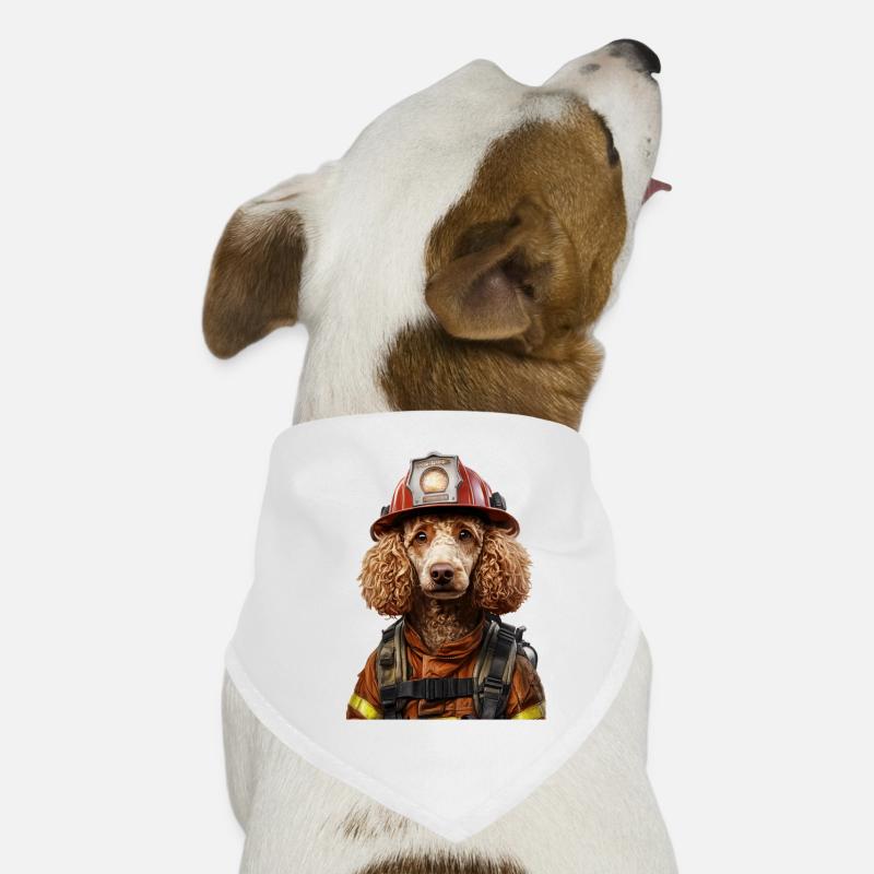 Pudel - Hunde-Bandana - Weiß