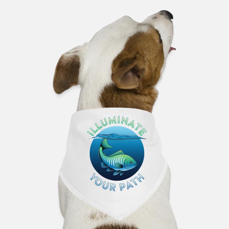 Illuminate Your Path Fish Design Hunde-Bandana