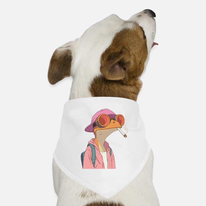 Frog with Hat and Joint - Weed Frog Design Dog Bandana