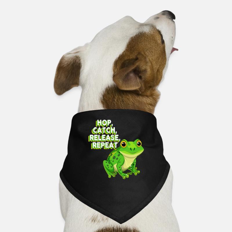 Hop Catch Release, Repeat Frog Humour Bandana pour chien