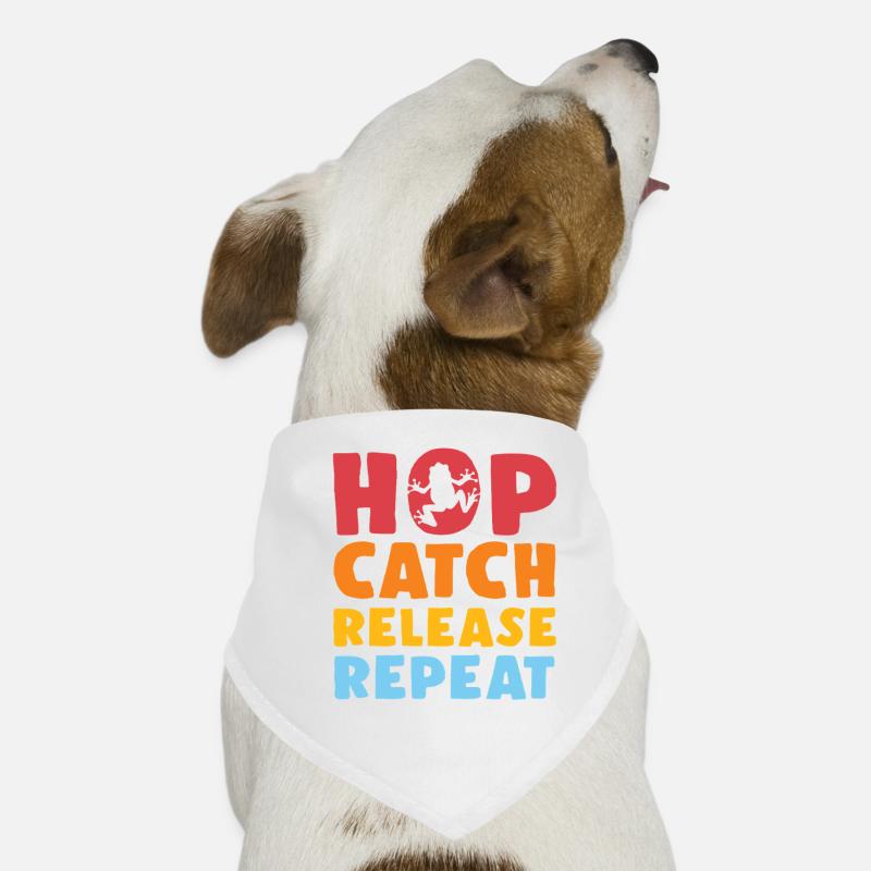Hop Catch Release, Repeat Frog Humour Bandana pour chien