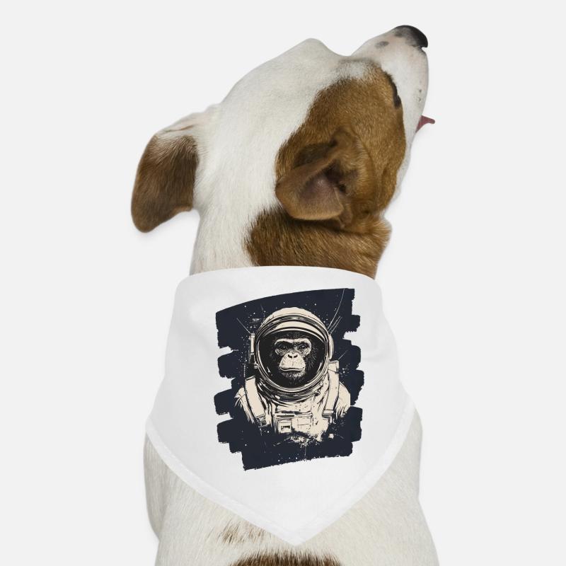 Affe Astronaut Hunde-Bandana
