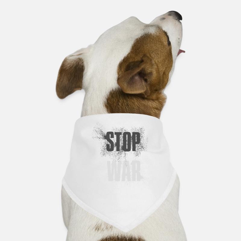 STOP WAR – NO WAR - PEACE Hunde-Bandana