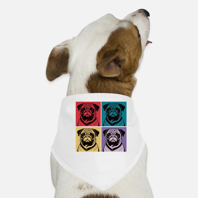Carlin Pop Art Bandana pour chien
