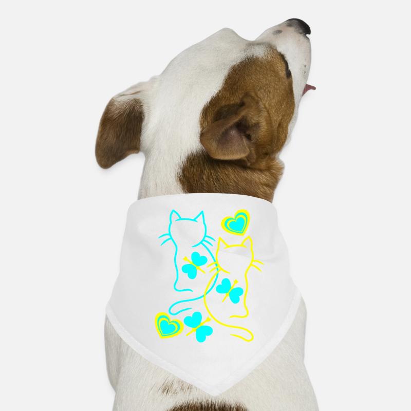 Chats Chat Rétro Vintage Kitten Chat Porte Bandana pour chien