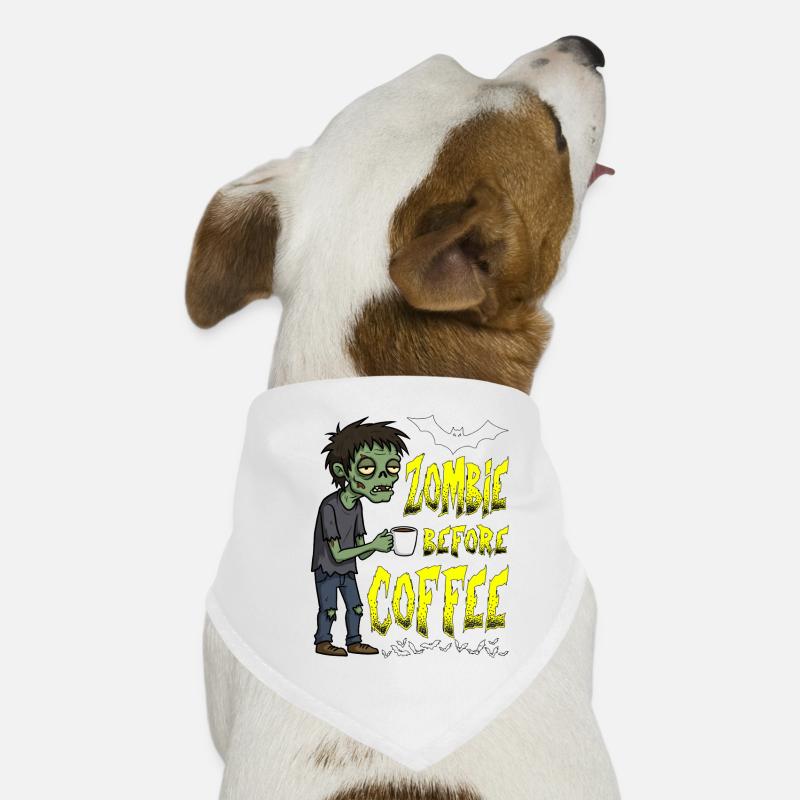 ZOMBIE VOR DEM KAFFEE - HALLOWEEN GESCHENK Hunde-Bandana