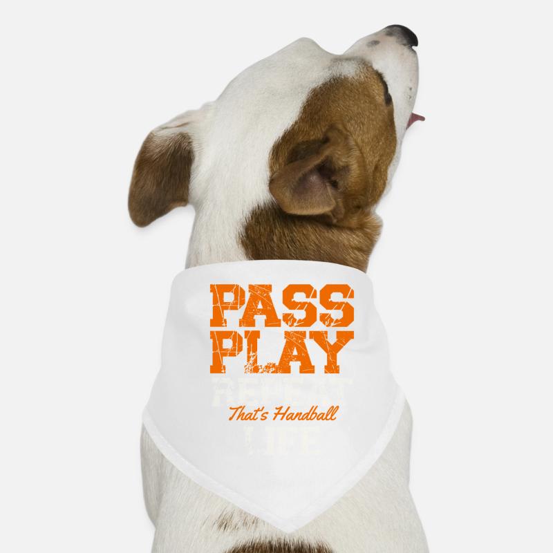 Pass Play Repeat Das ist Handball Leben Sport Hunde-Bandana