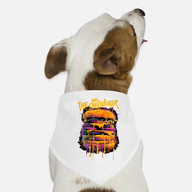 Trippy Hail the Cheeseburger Graffiti Street Style Hunde-Bandana