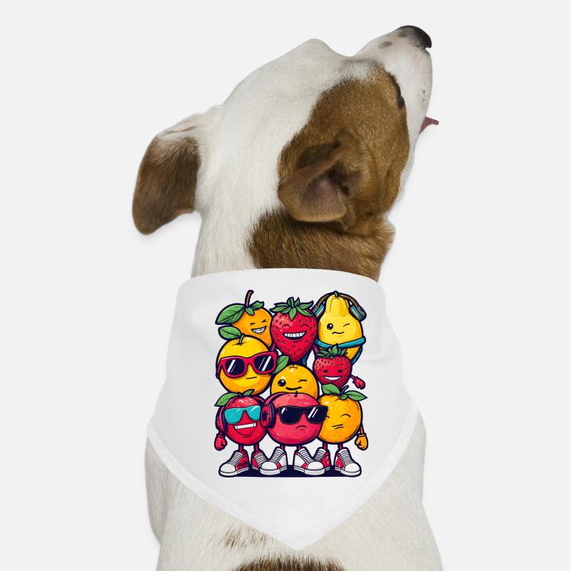 Fruit Squad – 🍓 🍊 🍉 Dessin animé Bandana pour chien