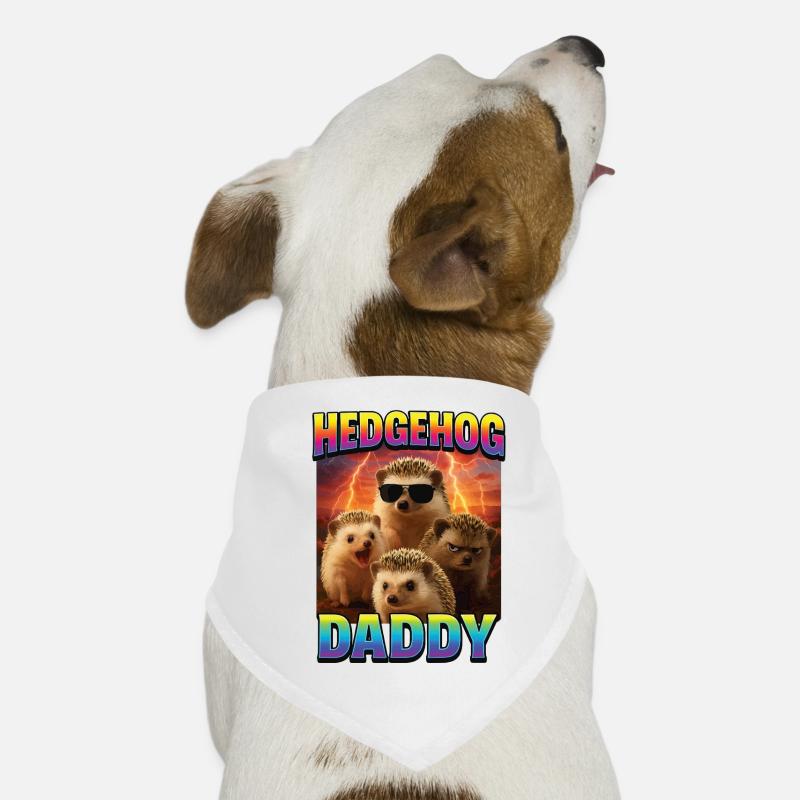 Igel Papa - Hunde-Bandana - Weiß