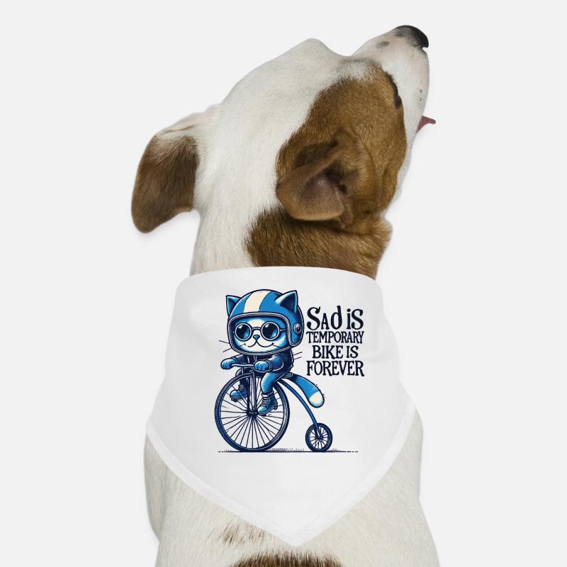 Cats Bicycle Design avec un dicton pour les cyclistes Bandana pour chien