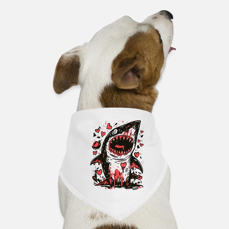 Lovesick shark with palpitations Dog Bandana