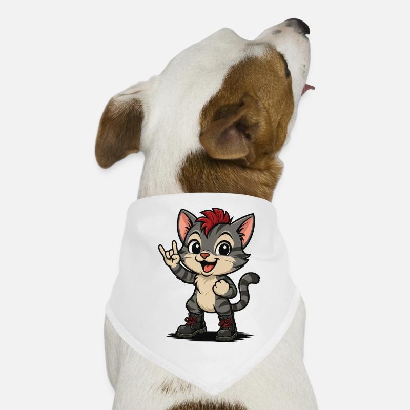 Punk Rock Chaton avec Bottes Bandana pour chien