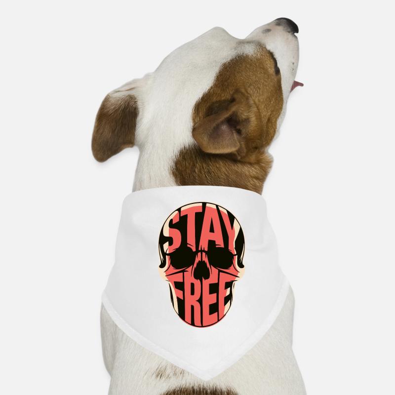 SKULL, RESTEZ LIBRE Bandana pour chien