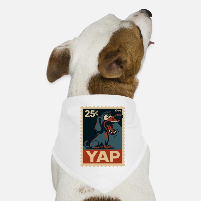 Comic dachshund on postage stamp Dog Bandana