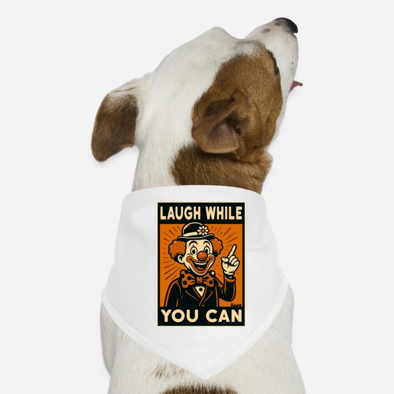 Laughing clown in retro comic style Dog Bandana