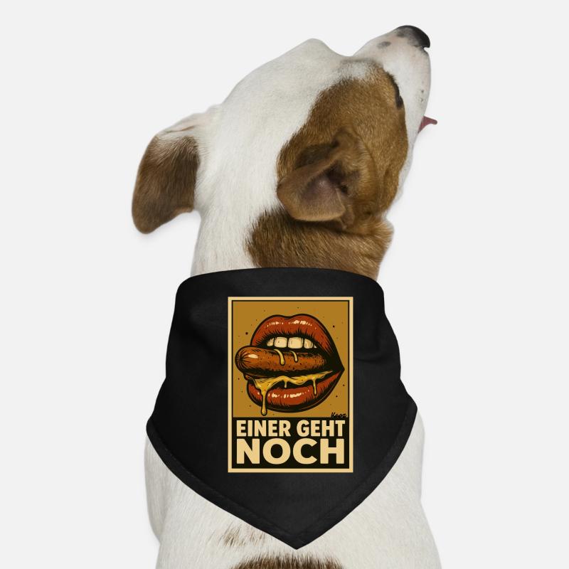 Wurst mit Soße und Spruch „Einer geht noch" Hunde-Bandana