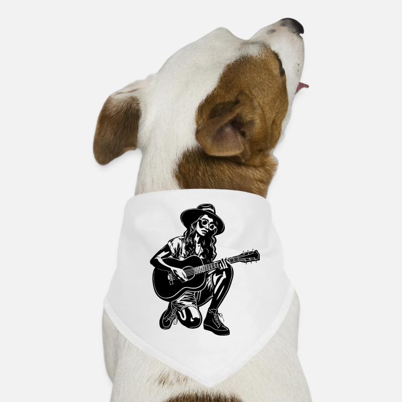 Gitarrist Mädchen Hunde-Bandana