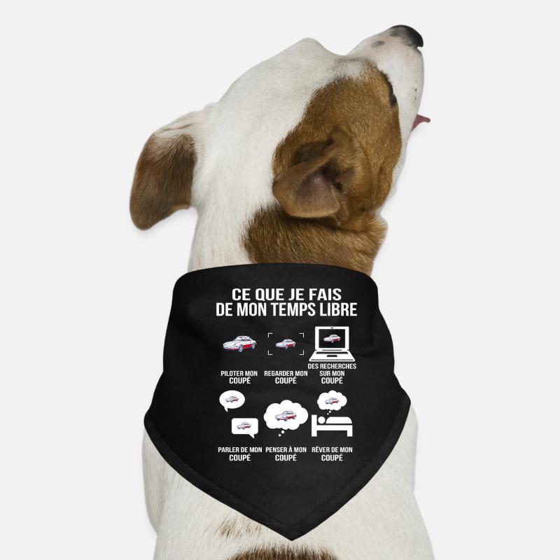 Ce que je fais de mon temps libre Passion voiture Bandana pour chien