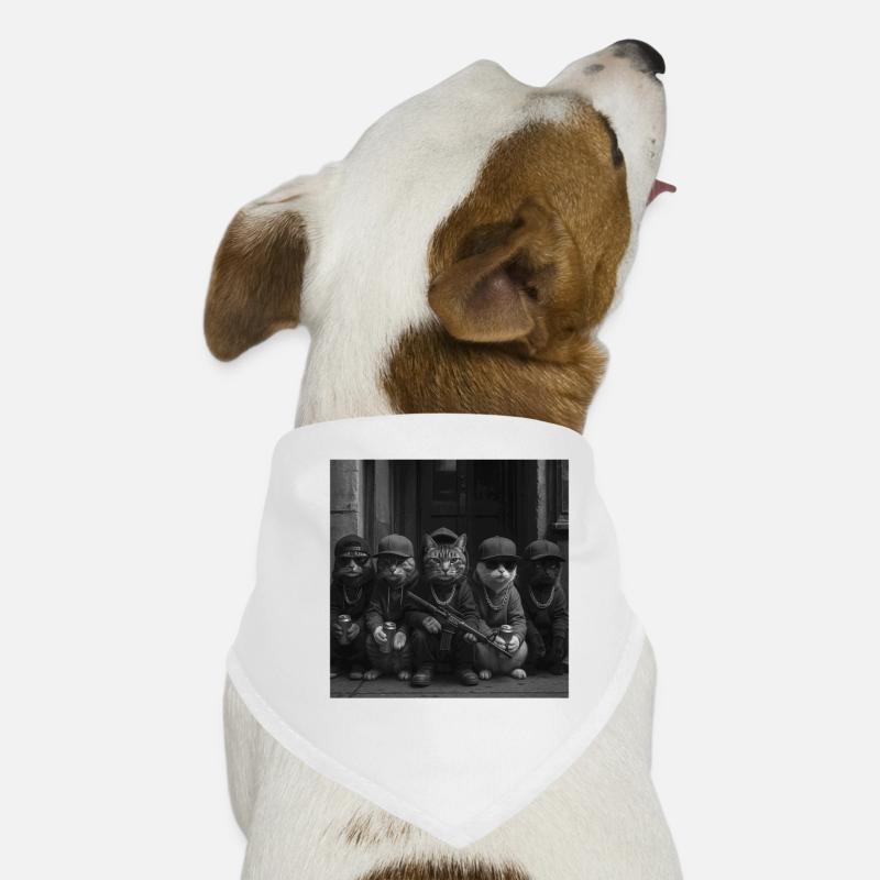 Conception de rue de chats gangsters amusants Bandana pour chien