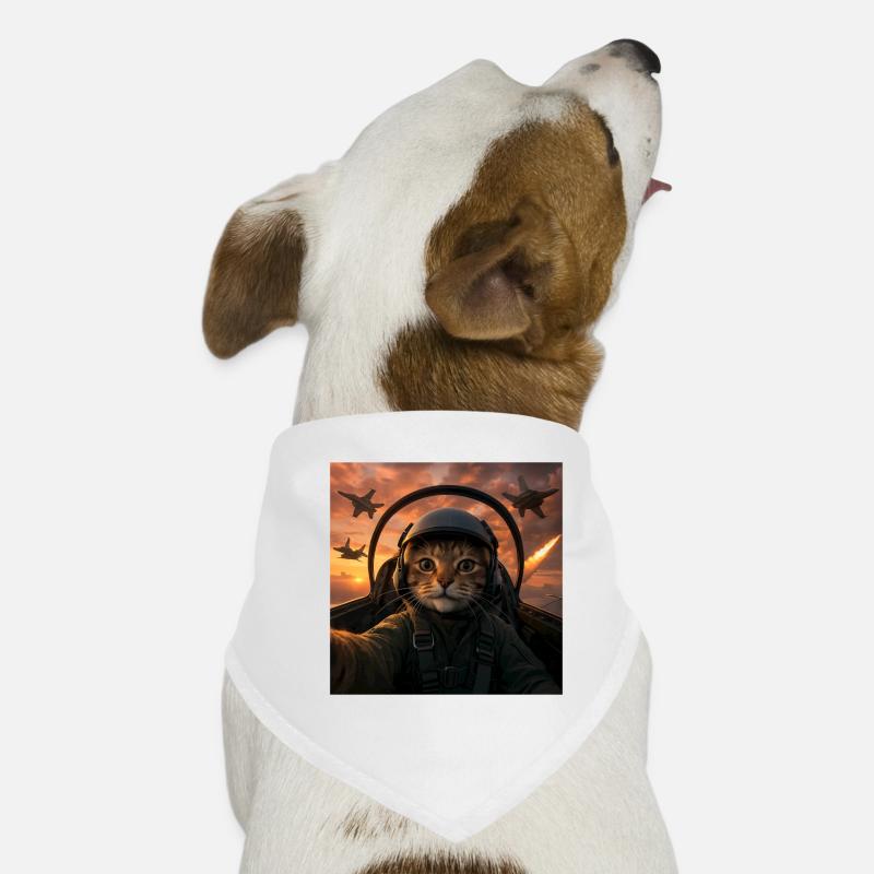 Selfie Squad Katze Lustiger Kampfpilot Meme Katze Hunde-Bandana