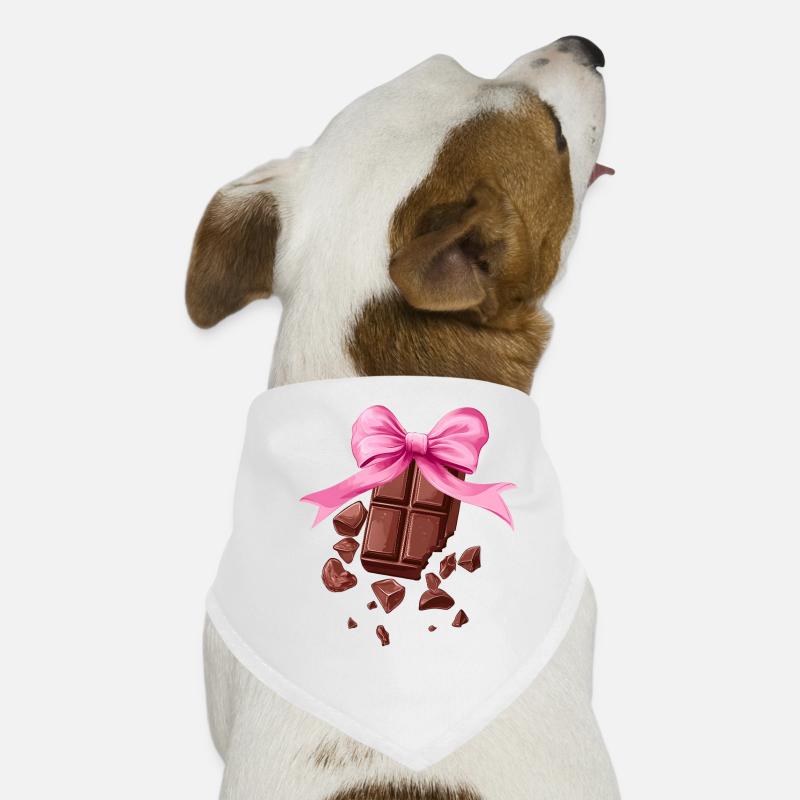 Kokette Bogen Schokolade Schokoriegel Mädchen Mama Hunde-Bandana
