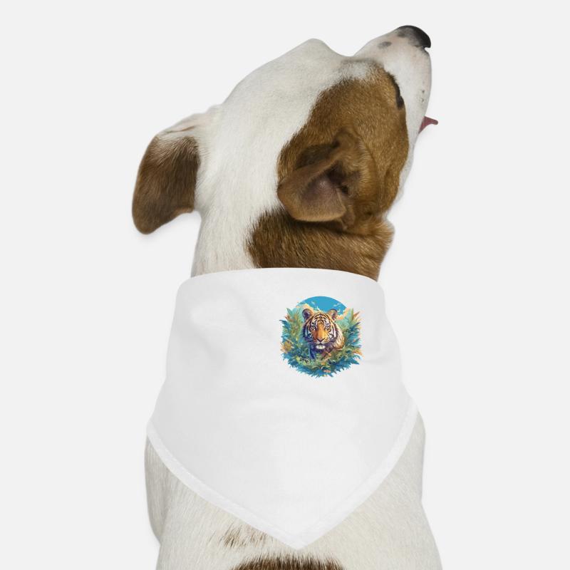 Sumatra-tiger - Hunde-bandana - hvit