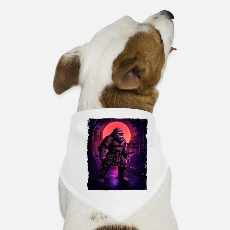 Samurai Bigfoot Cryptid Sasquatch Yeti Hunter Dog Bandana