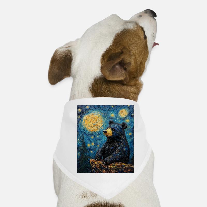 Ours Ours Style Van Gogh Nuit étoilée Bandana pour chien