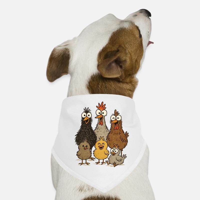 Poulets et poussins qui rient Bandana pour chien