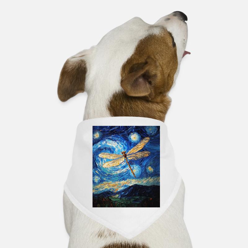 Dragonfly Van Gogh Style Starry Night Dog Bandana