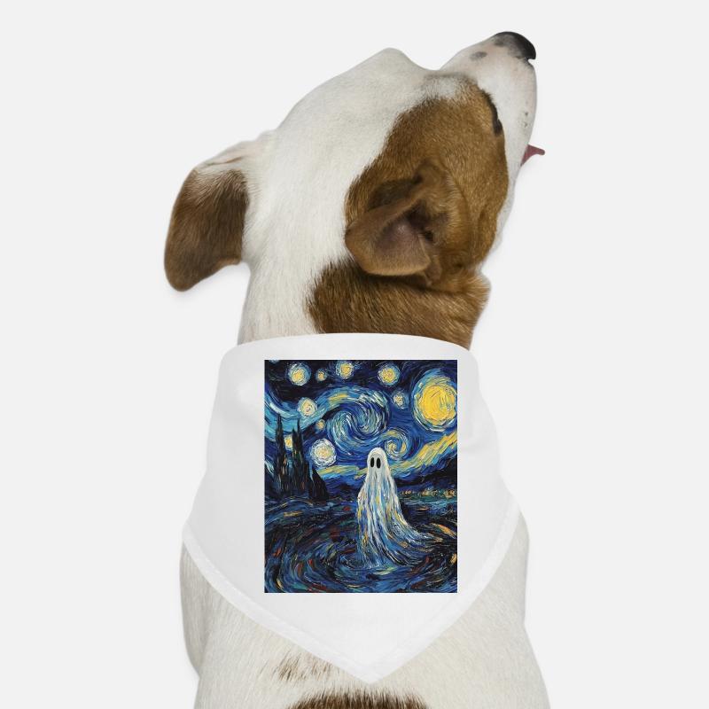 Fantôme Van Gogh Style Nuit étoilée Bandana pour chien