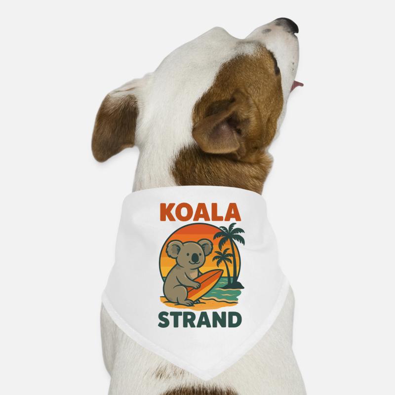 Koala Beach Surfing Surfer Dog Bandana