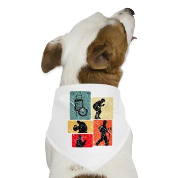 Geocaching - Hunde-Bandana - Weiß - Vorne